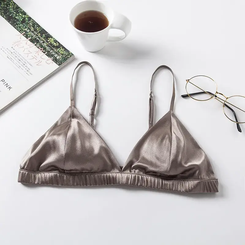 French Silk Wireless Bra Solid Color - Image 4