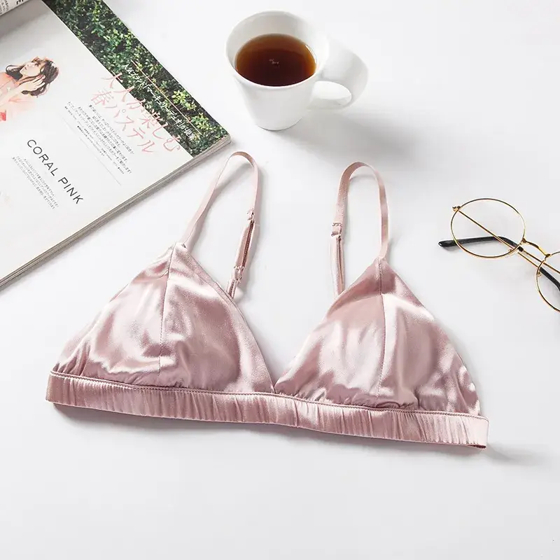 French Silk Wireless Bra Solid Color - Image 5