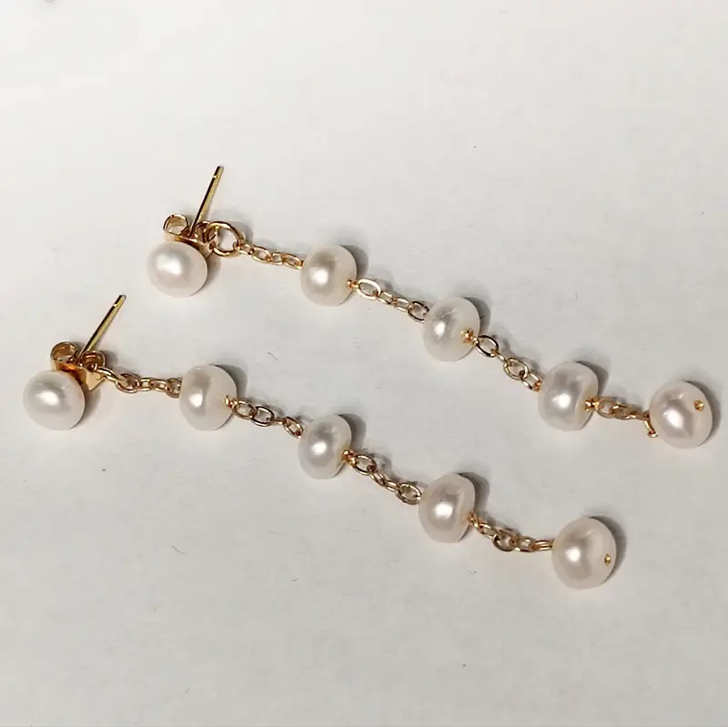 Natural Pearl Gypsophila Earrings for Women