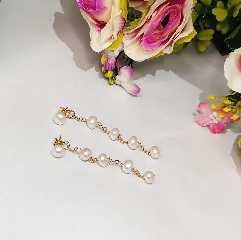 Natural Pearl Gypsophila Earrings for Women — feature 14