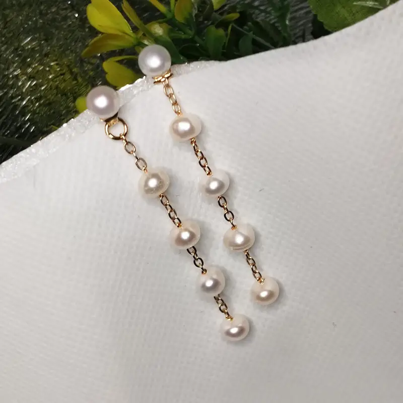 Natural Pearl Gypsophila Earrings for Women — feature 6