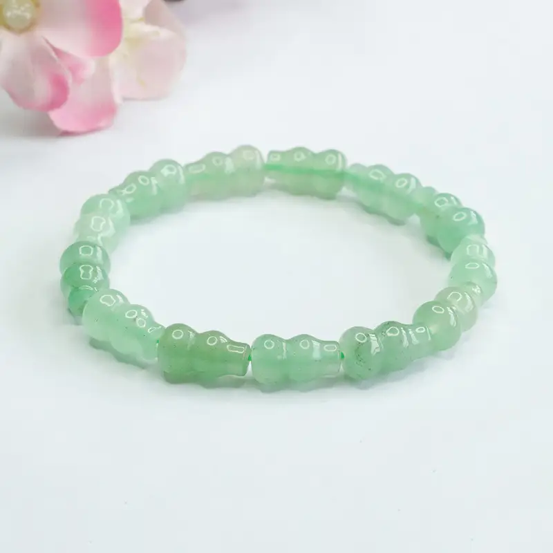 Green Jade Gourd Bracelet for Women Men