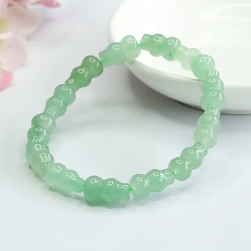 Green Jade Gourd Bracelet for Women Men