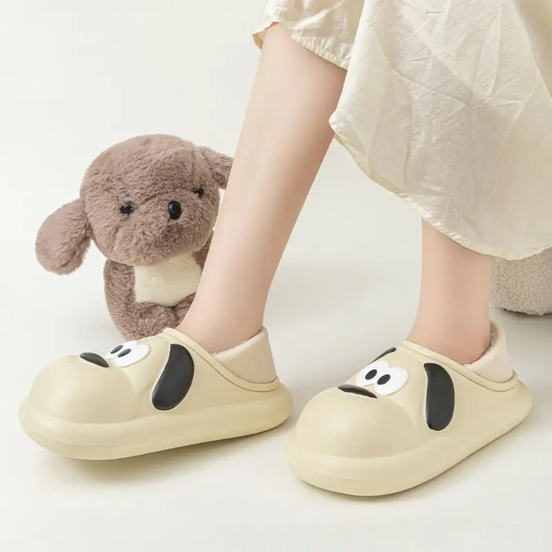 Waterproof cotton slippers women's winter thick-soled indoor home home non-slip outdoor couple cotton slippers men's winter - Image 4