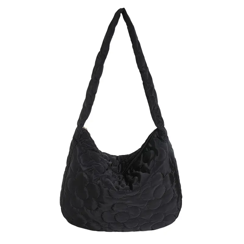 Black Quilted Shoulder Bag for Women 2023 Winter - Image 10