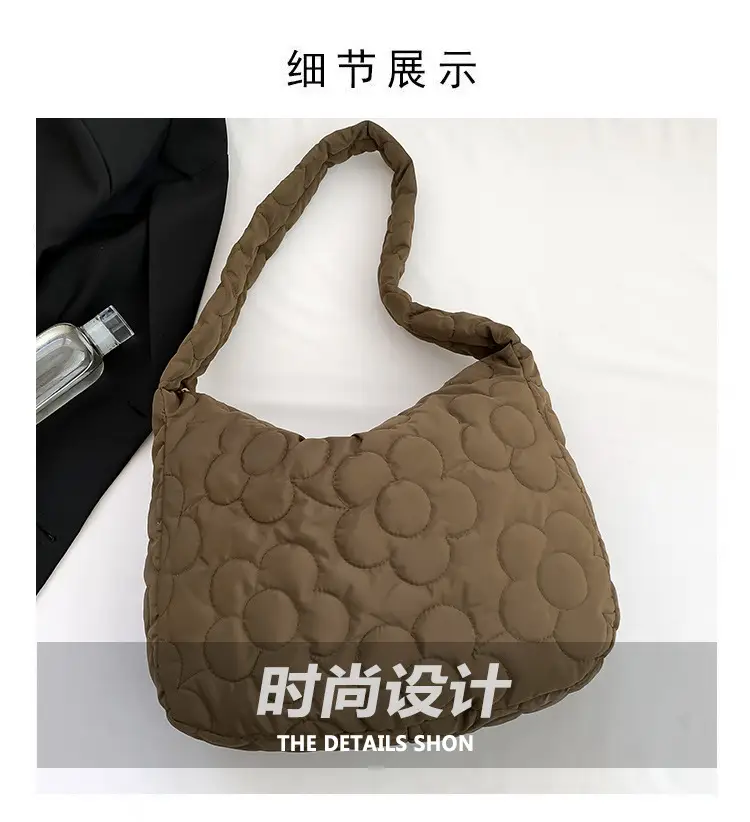 Black Quilted Shoulder Bag for Women 2023 Winter — feature 2