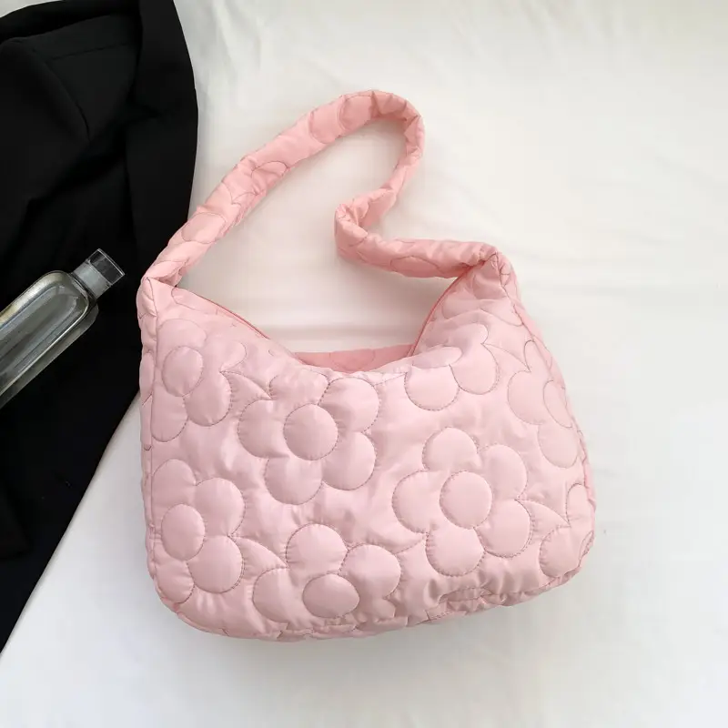 Black Quilted Shoulder Bag for Women 2023 Winter - Image 5