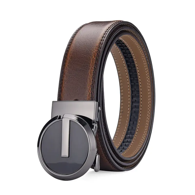 Men's Genuine Leather Belt with Automatic Buckle — feature 11