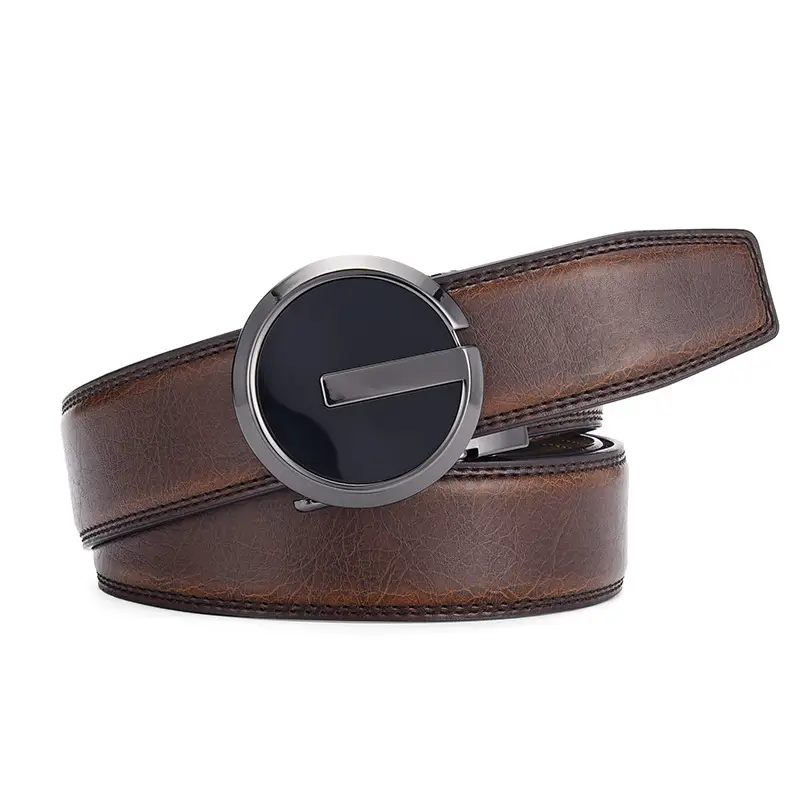 Men's Genuine Leather Belt with Automatic Buckle — feature 12