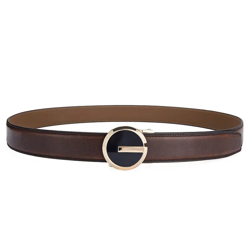 Men's Genuine Leather Belt with Automatic Buckle — feature 19