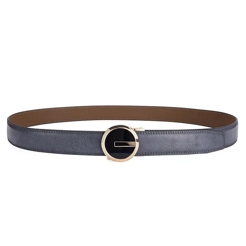 Men's Genuine Leather Belt with Automatic Buckle — feature 21