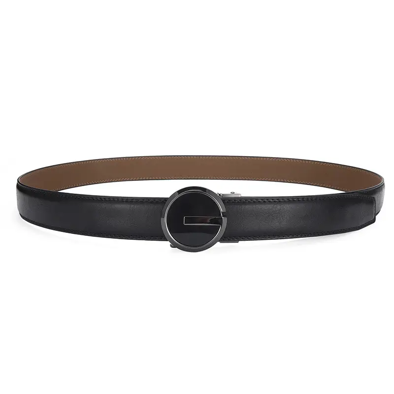 Men's Genuine Leather Belt with Automatic Buckle — feature 24