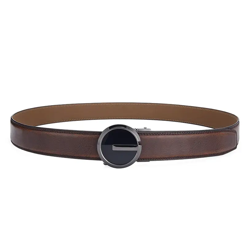 Men's Genuine Leather Belt with Automatic Buckle — feature 26