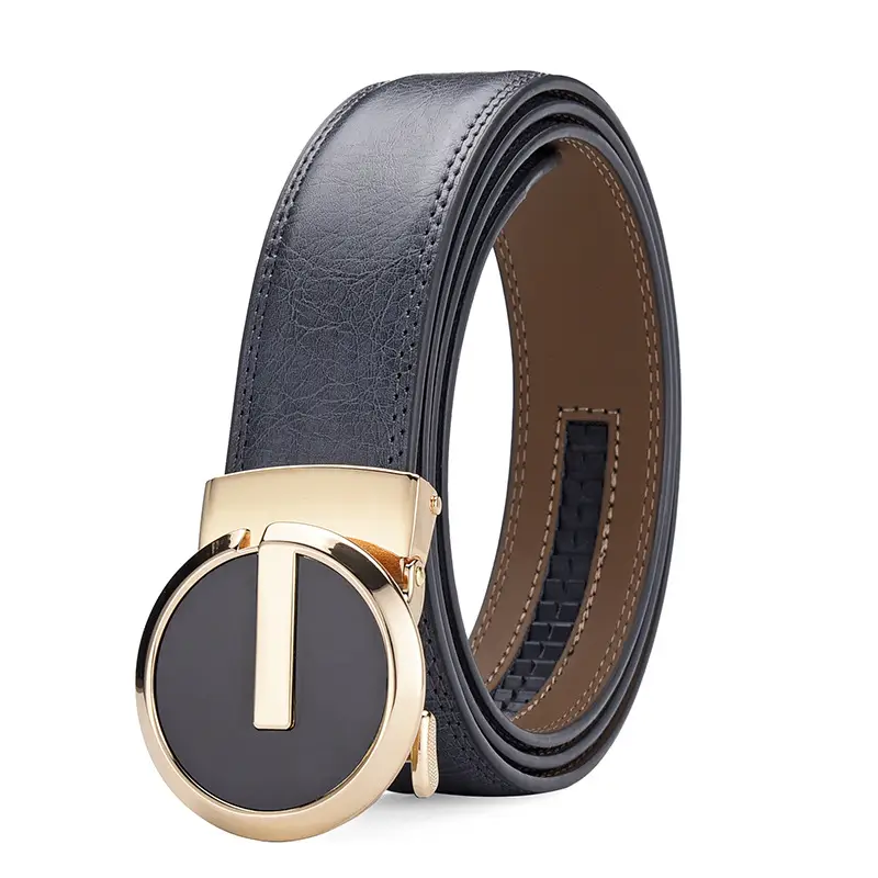 Men's Genuine Leather Belt with Automatic Buckle — feature 4
