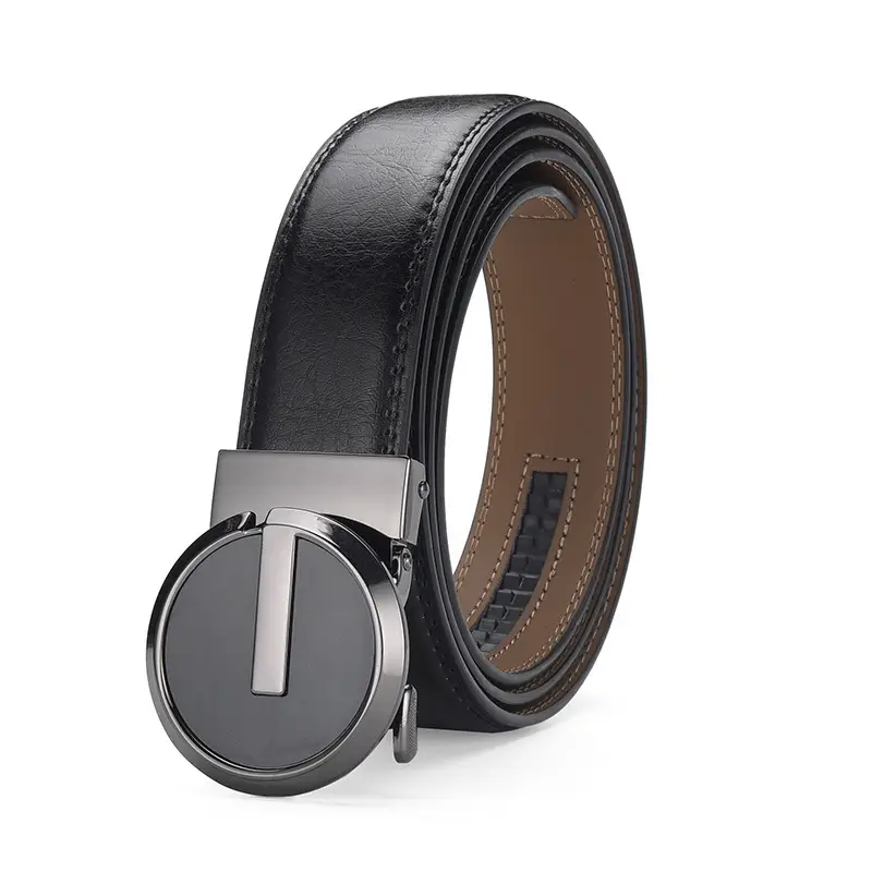 Men's Genuine Leather Belt with Automatic Buckle — feature 7