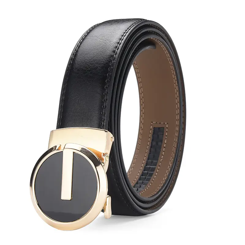 Men's Genuine Leather Belt with Automatic Buckle — feature 9