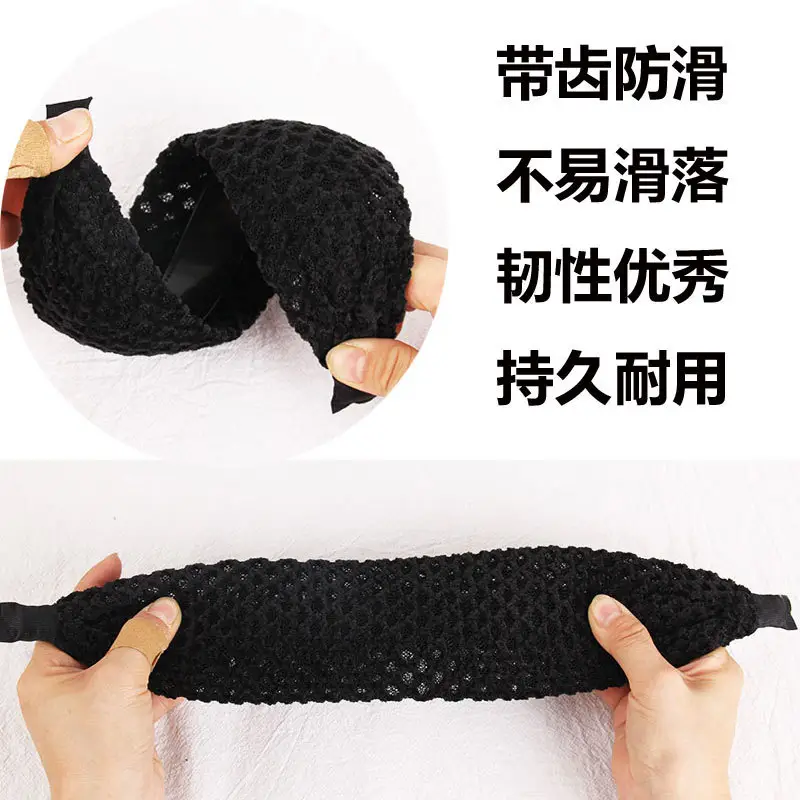 Black Faux Fur Wide Brim Headband with Hairpin - Image 8