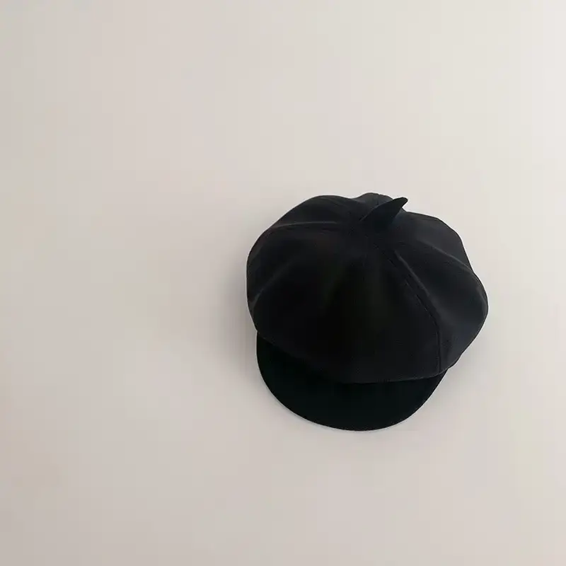 Women's Beige Octagonal Winter Cap Beanie - Image 4