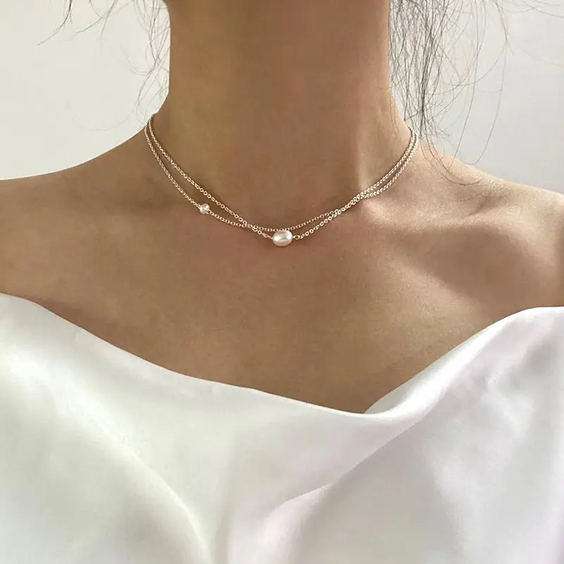Nina Pearl Clavicle Chain for Girls High Grade Light