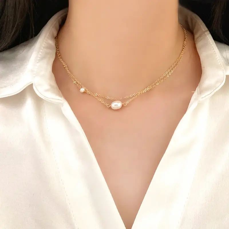 Nina Pearl Clavicle Chain for Girls High Grade Light