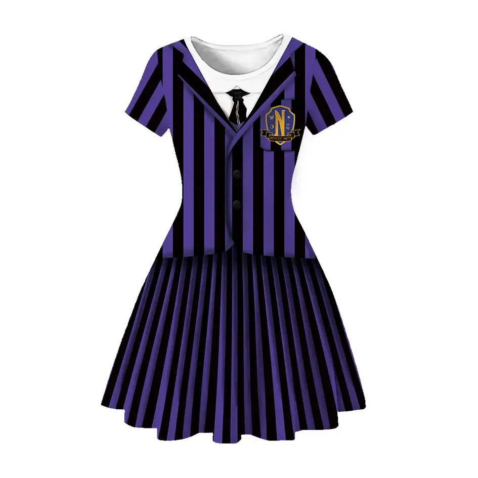 3D Printed Princess Dress Black White Skirted A-Line — feature 3