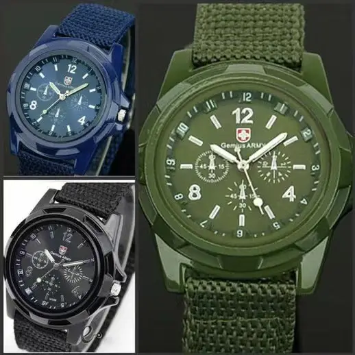 New Woven Strap Military Watch Gemius Swiss Fashionable Swiss Land, Sea, and Air Army Watch Sports Watch Wholesale — feature 1