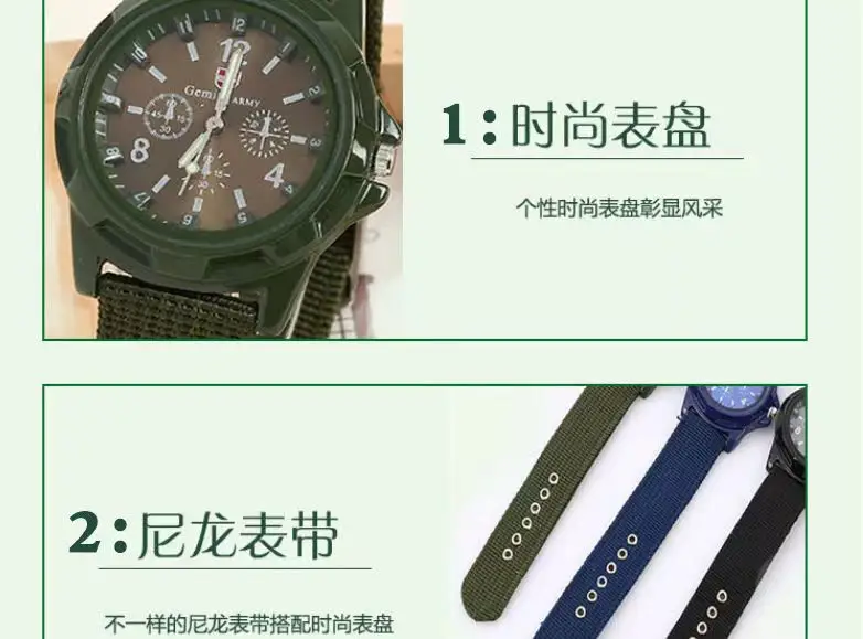 New Woven Strap Military Watch Gemius Swiss Fashionable Swiss Land, Sea, and Air Army Watch Sports Watch Wholesale — feature 3