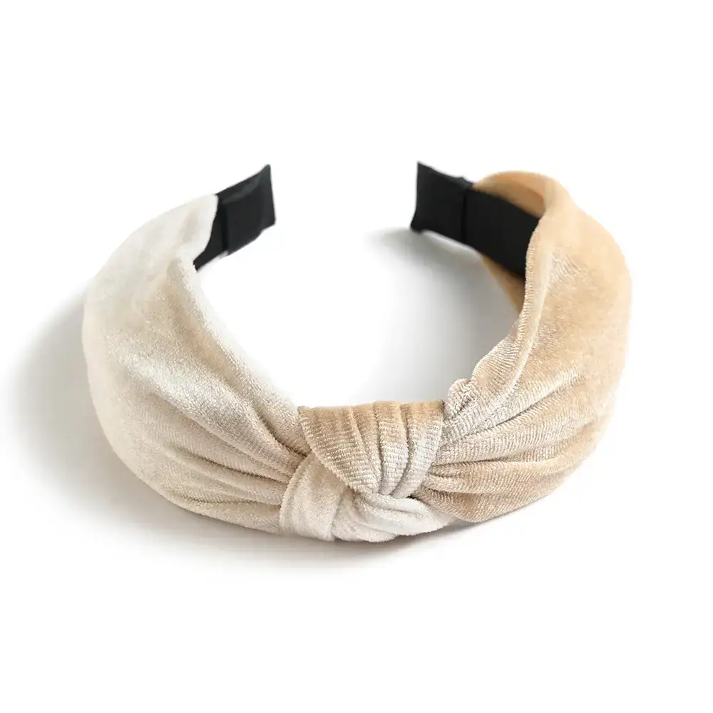 Green Knotted Velvet Headband for Women - Image 15