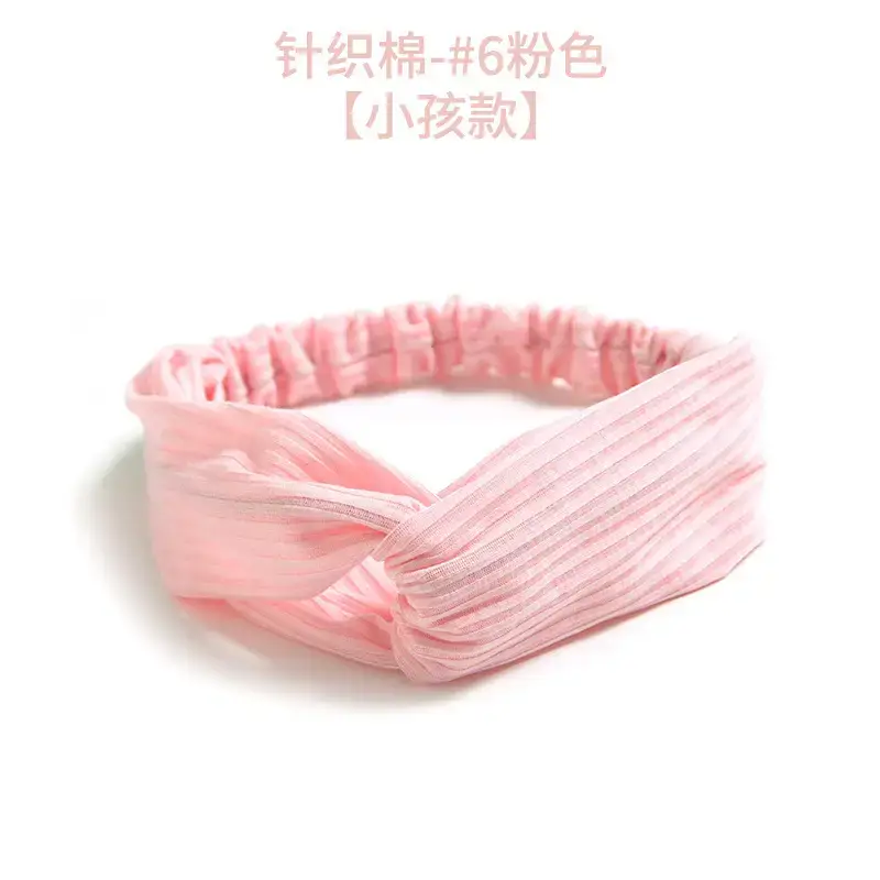 White Knitted Cotton Elastic Hair Band for Women - Image 3