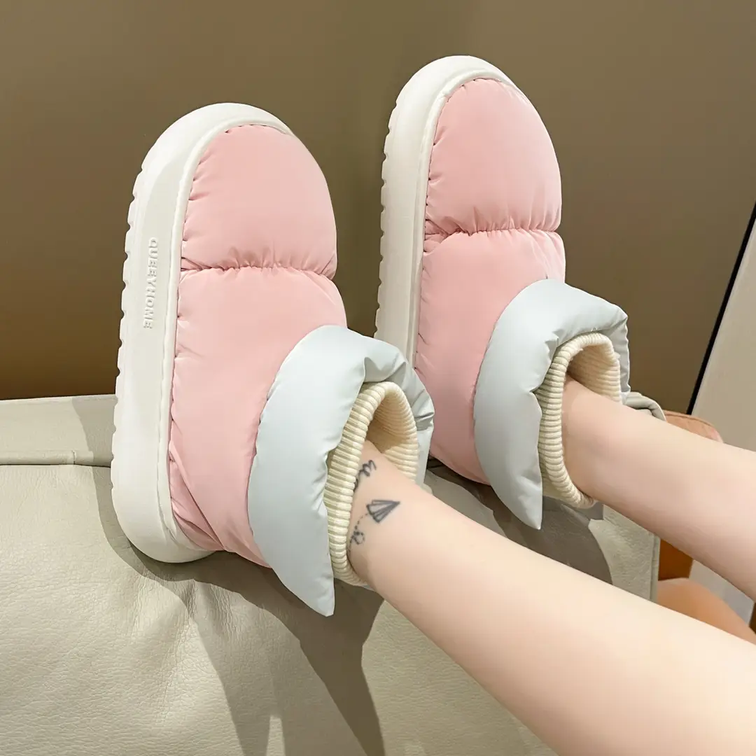 Waterproof Snow Boots for Women, Autumn and Winter, Fleece-Lined and Thickened, Outdoor Wear, 2026 New Model, Thick-Soled, Non-Slip, Northeast-Style Large Cotton Shoes for Women - Image 2