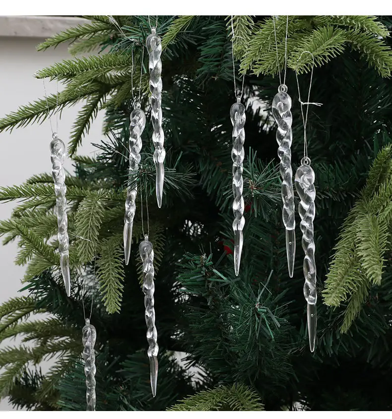 12 Pcs Transparent Ice Cross Tree Decorants for Christmas — feature 11