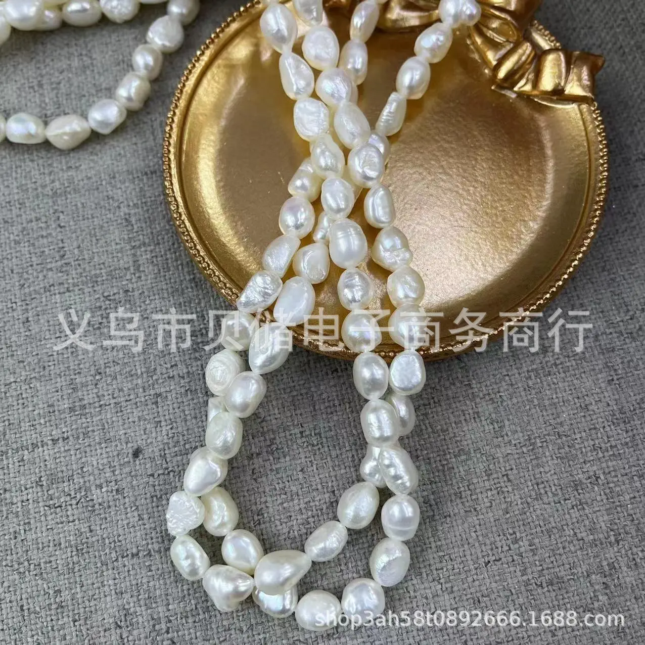 Natural Freshwater Pearl 5-9MM Baroque Shaped Chain - Image 4
