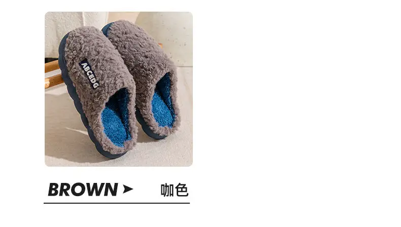 Cixi Cotton Slippers for Women Home Winter Indoor Home Non-slip Spring and Autumn Warm Wool Plush Couple Winter Men — feature 10