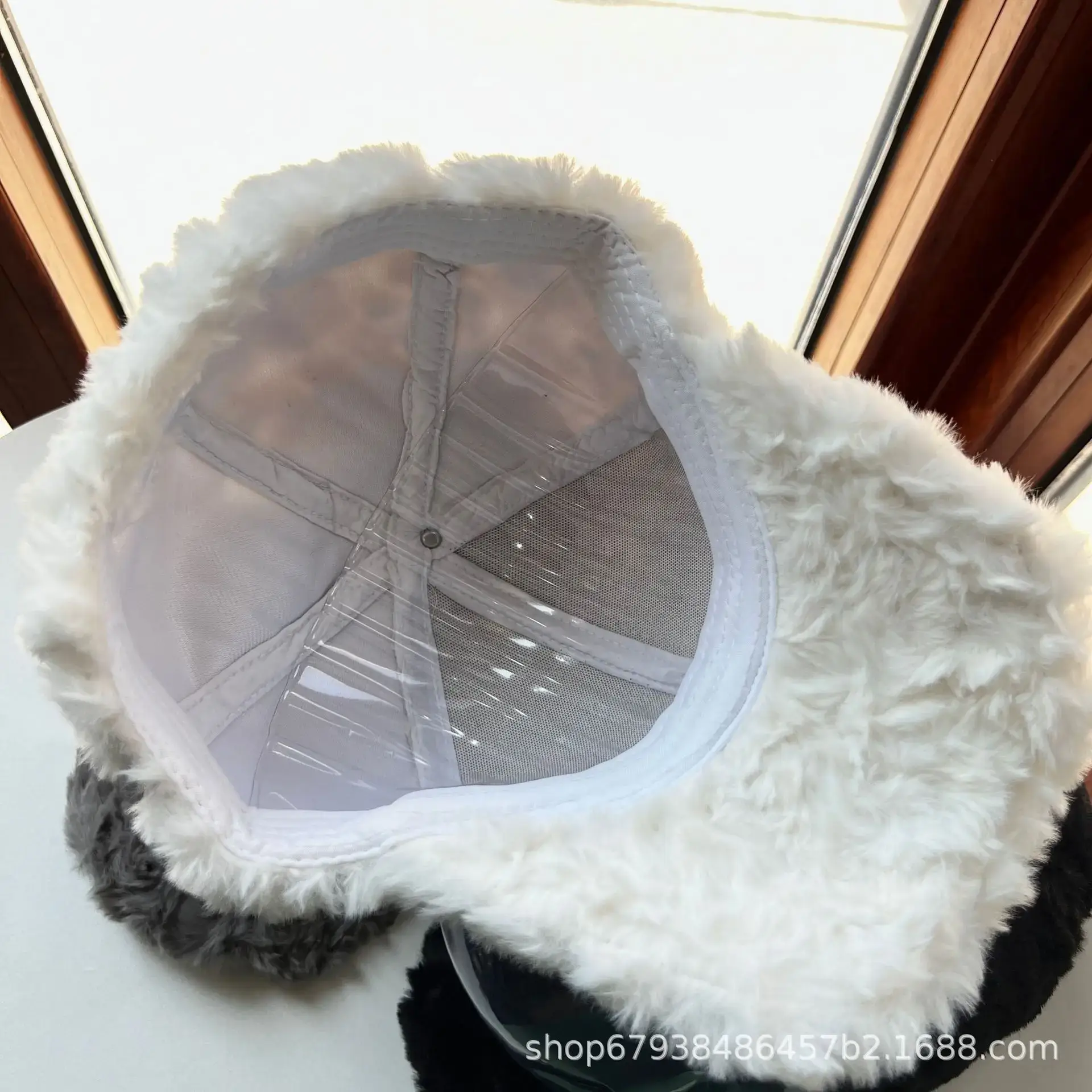 Women's White Faux Fur Beanie Cap Winter Warm — feature 16