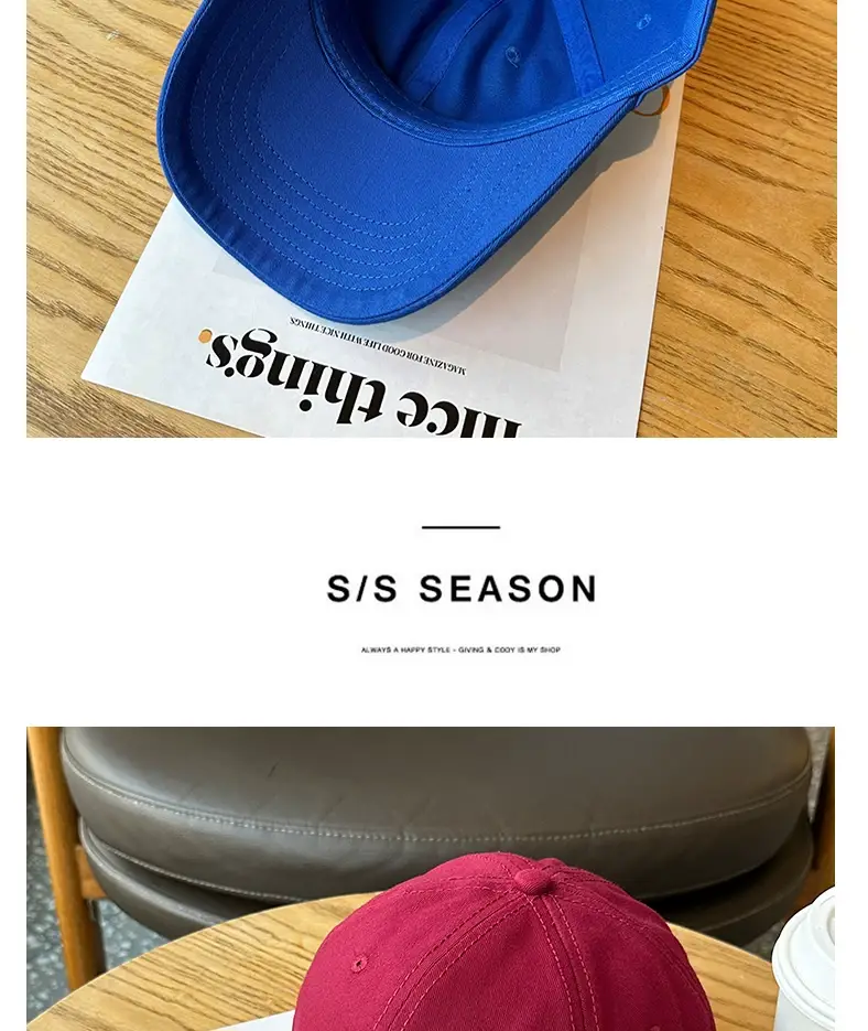 Men Women Baseball Caps Korean Style Black Grey — feature 10