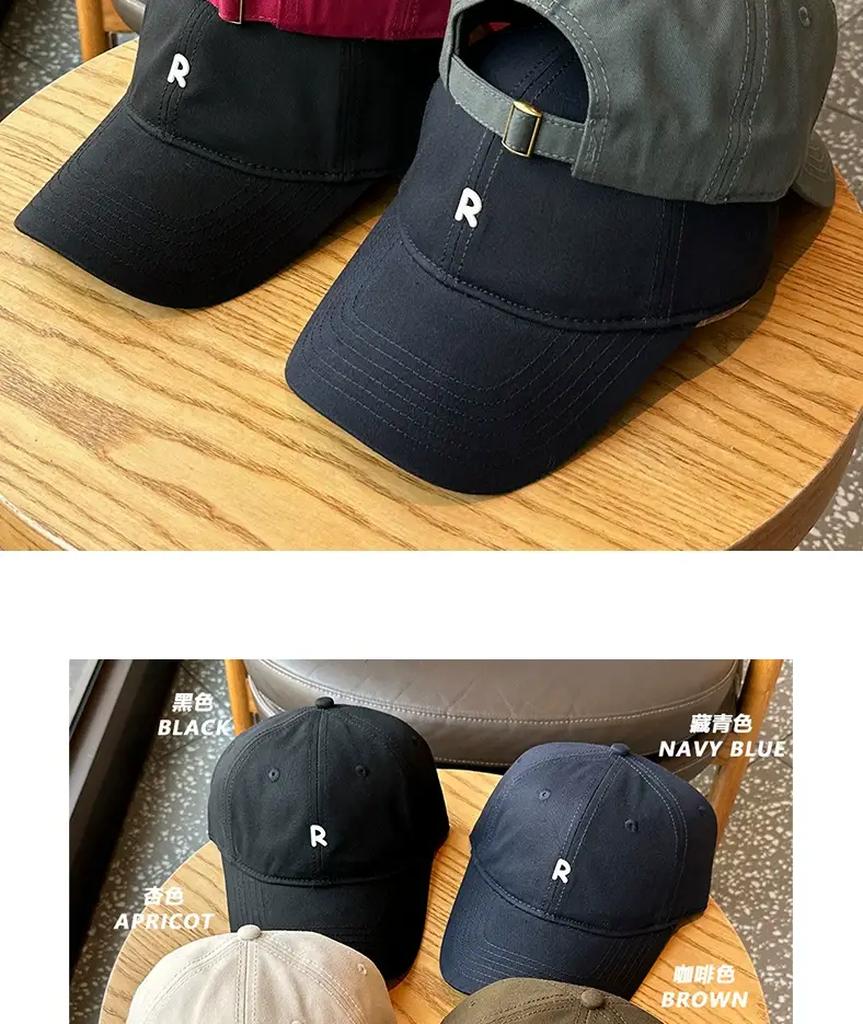 Men Women Baseball Caps Korean Style Black Grey — feature 4