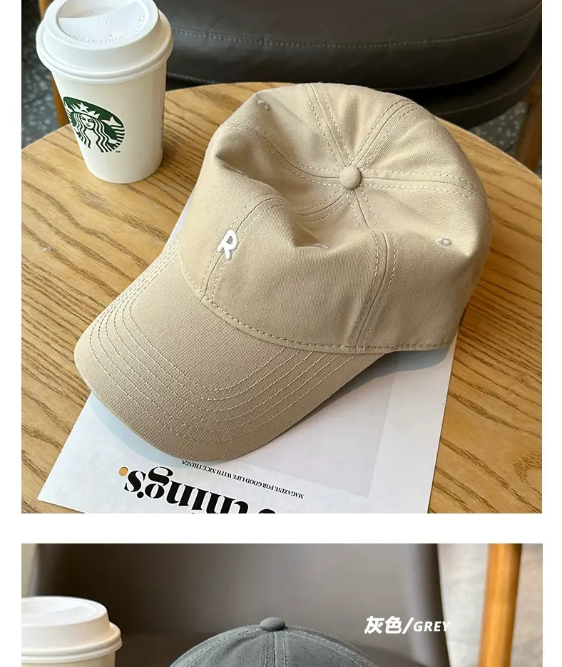Men Women Baseball Caps Korean Style Black Grey — feature 7