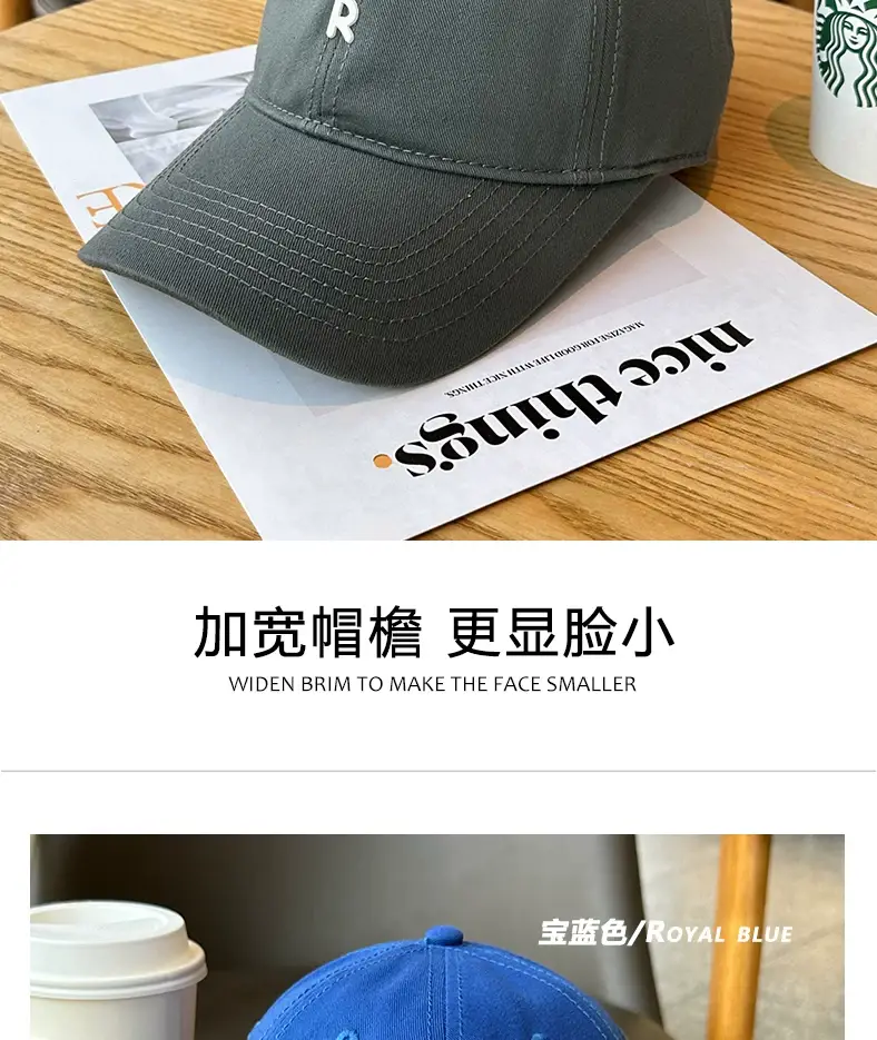 Men Women Baseball Caps Korean Style Black Grey — feature 9