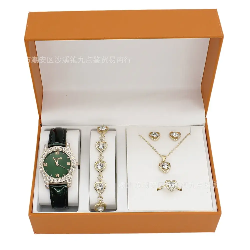 Gold Plated Heart Design Jewelry Set for Women - Image 6