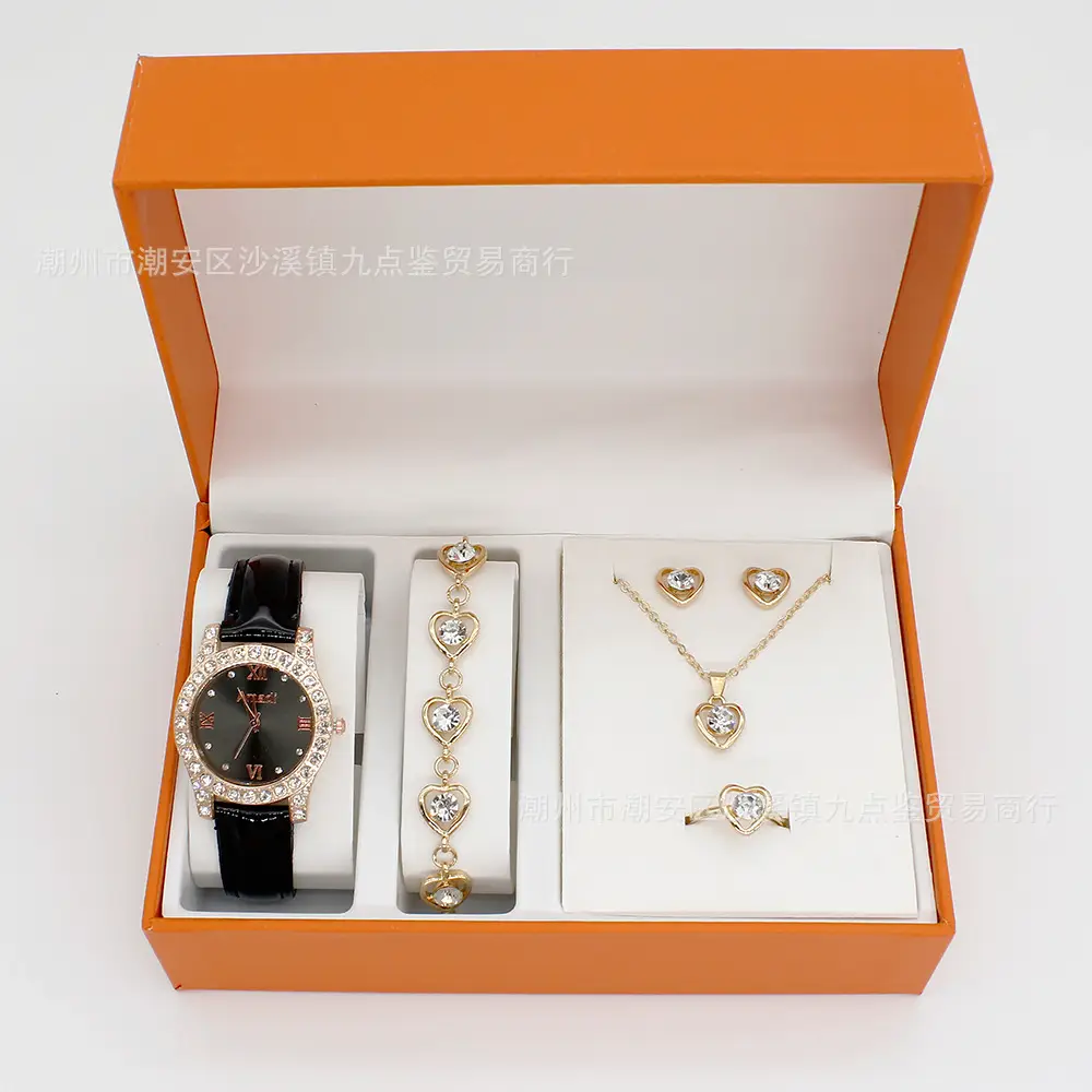 Gold Plated Heart Design Jewelry Set for Women — feature 5