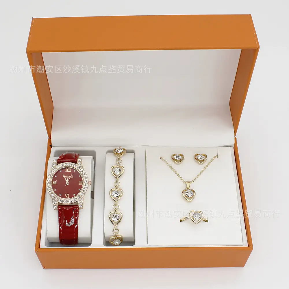 Gold Plated Heart Design Jewelry Set for Women — feature 8