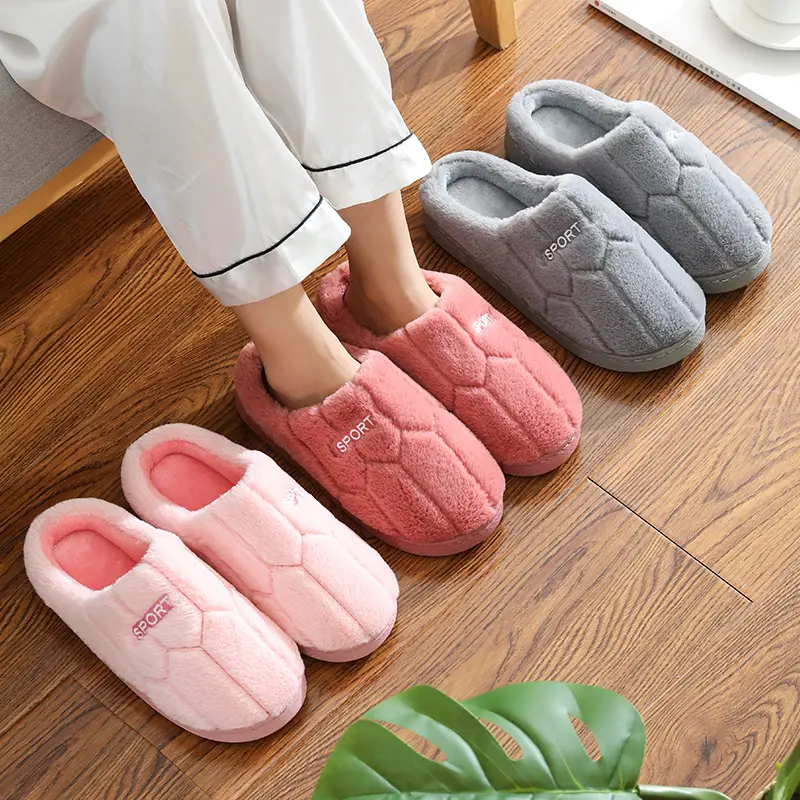 Women's Navy Cotton Indoor Slippers Warm Winter - Image 19