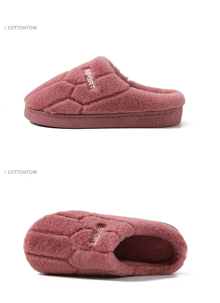 Women's Navy Cotton Indoor Slippers Warm Winter — feature 11