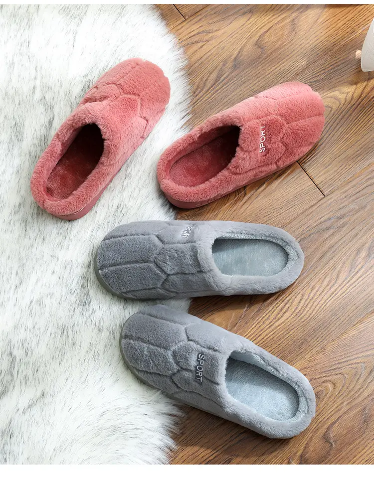 Women's Navy Cotton Indoor Slippers Warm Winter — feature 13