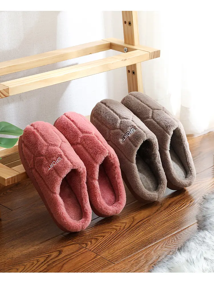 Women's Navy Cotton Indoor Slippers Warm Winter — feature 16