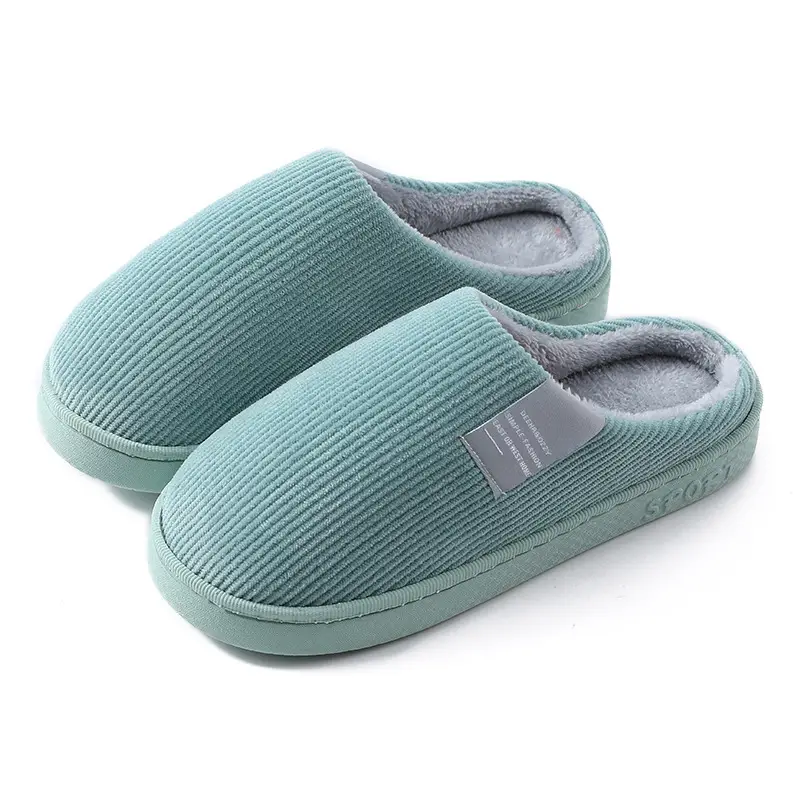 Women's Navy Cotton Indoor Slippers Warm Winter - Image 9