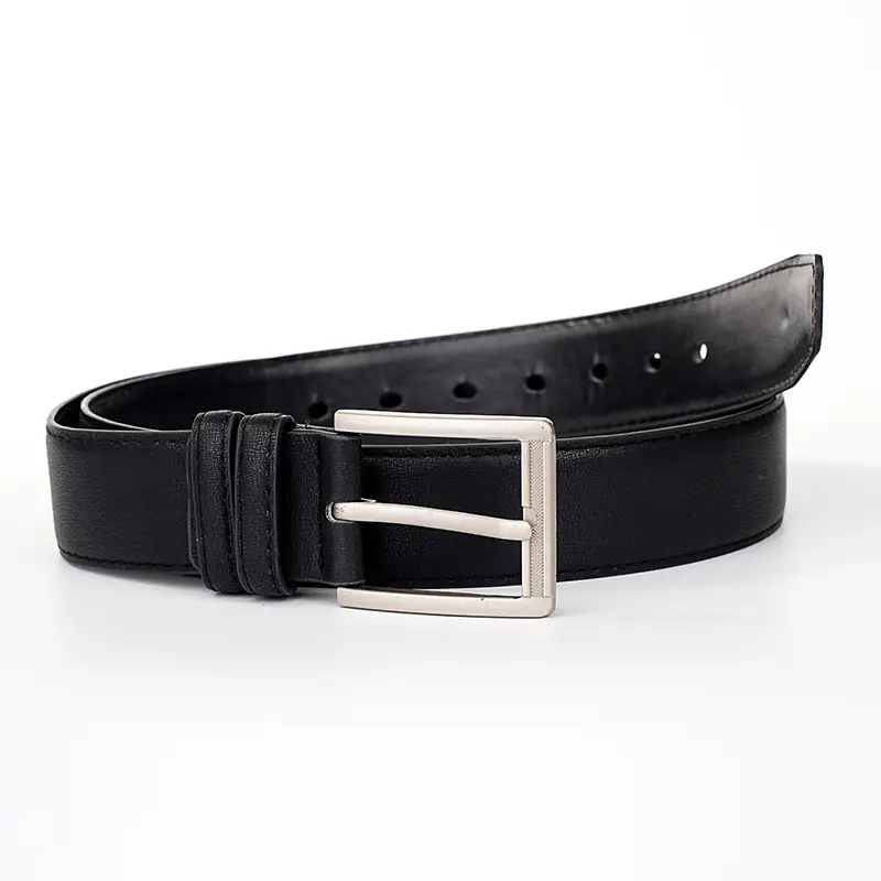 Men's Imitation Leather Belt Black Brown with Alloy Buckle 3.8cm - Image 7