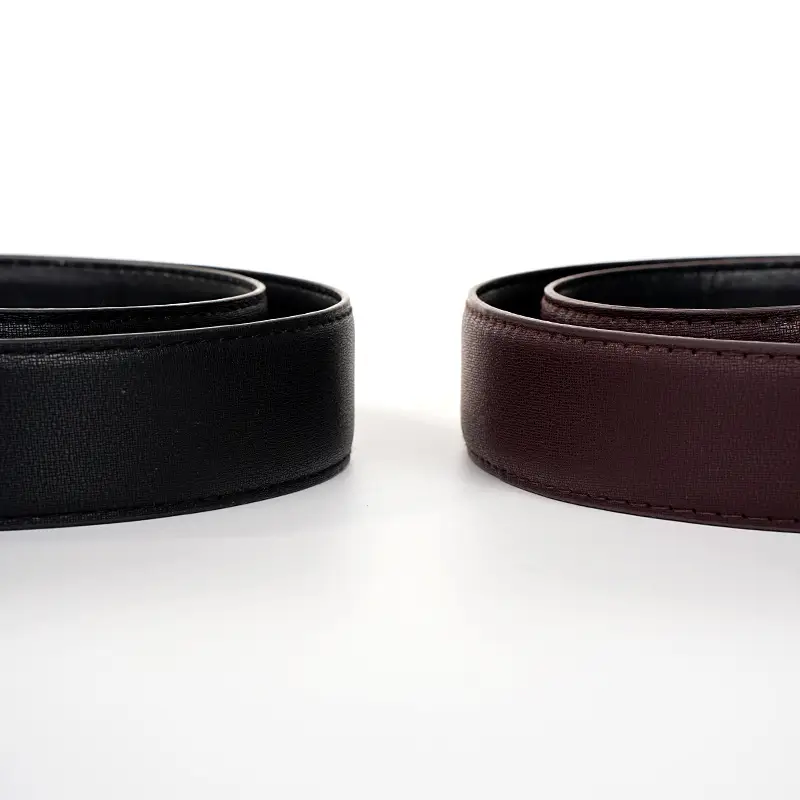 Men's Imitation Leather Belt Black Brown with Alloy Buckle 3.8cm — feature 6