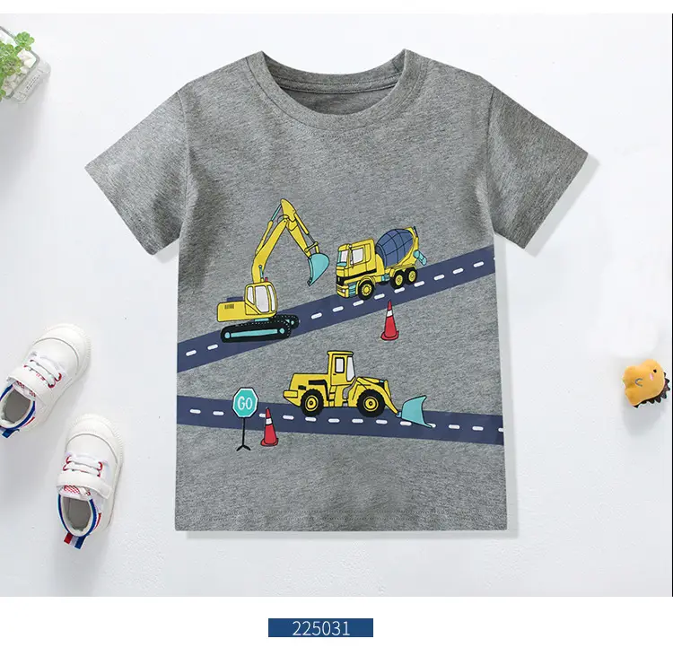 Boy Pure Cotton Construction T-Shirt Summer 2025 — feature 10