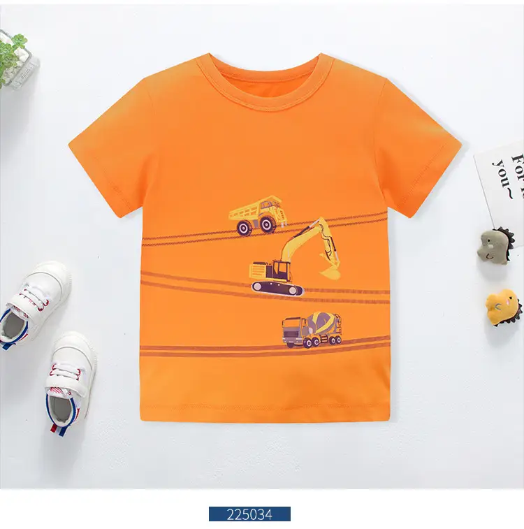 Boy Pure Cotton Construction T-Shirt Summer 2025 — feature 11